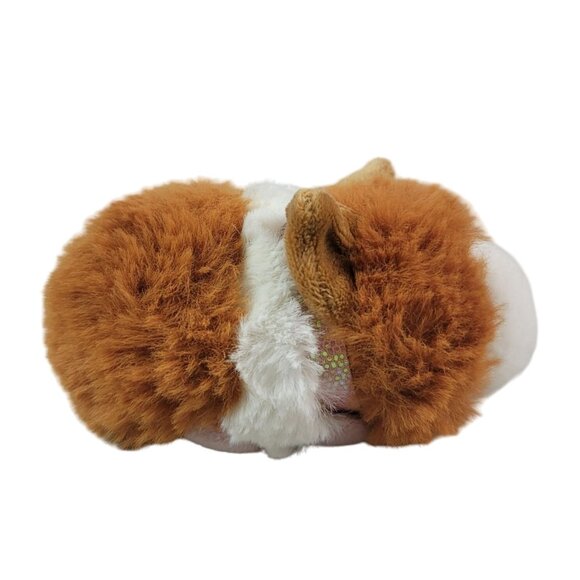 Gund Justice Pet Shop Plush Jill Realistic Guinea Pig Brown White Pink Collar - Picture 4 of 8